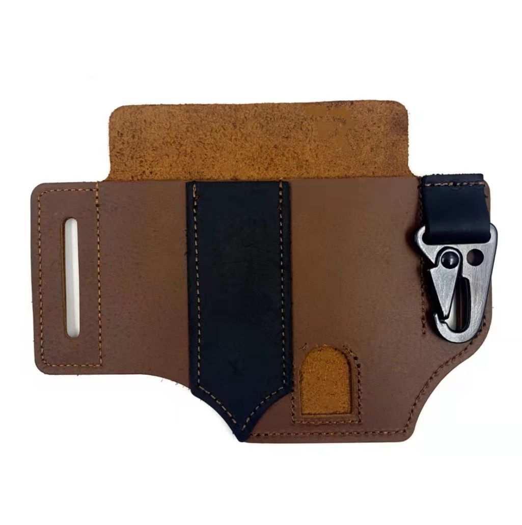 Leather tool roll, light brown