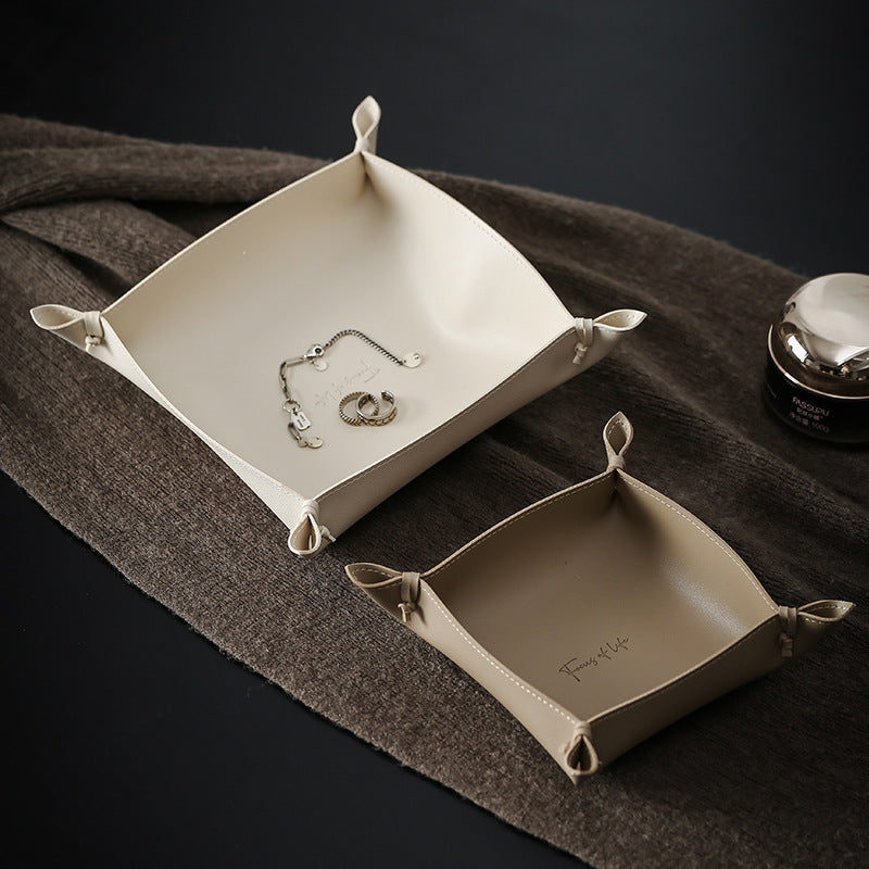 Woven leather valet tray — view 10