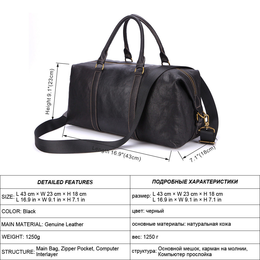 Amalek leather weekender duffle bag — view 5