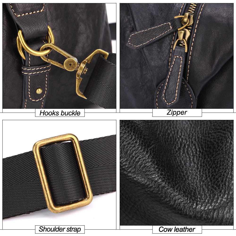 Amalek leather weekender duffle bag — view 4