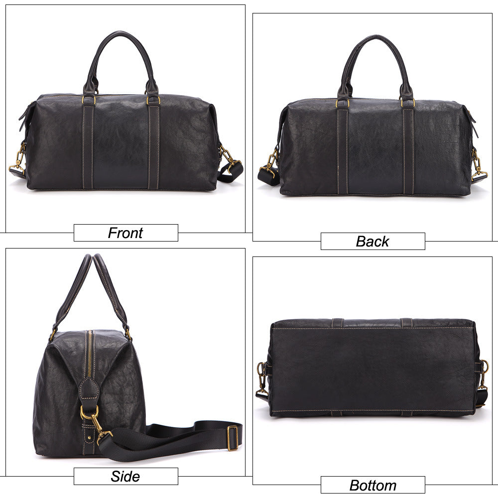 Amalek leather weekender duffle bag — view 3