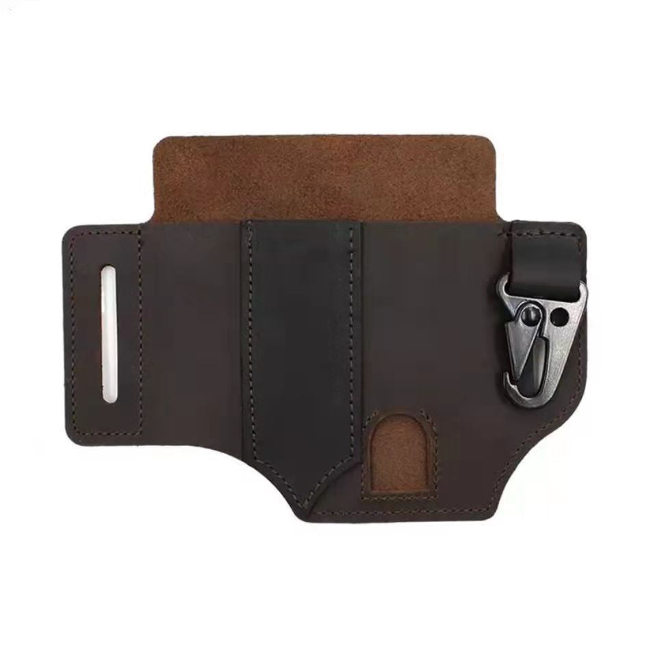 Leather tool roll, brown