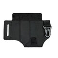 Leather tool roll, black