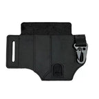 Leather tool roll, black